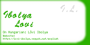 ibolya lovi business card